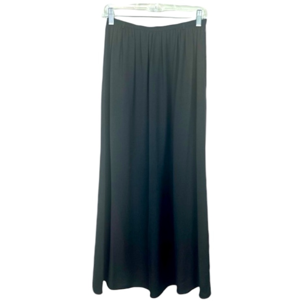 Banana Republic Classic Black 100% Silk Midi Skirt Size 6